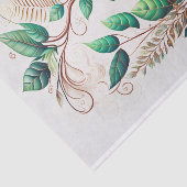 Moderne groene gouden wijnstokken illustratie tissuepapier (Detail)