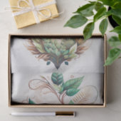 Moderne groene gouden wijnstokken illustratie tissuepapier (Geschenk)