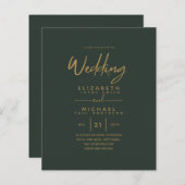 Moderne groene goudprijsbinding nodigt ons uit (Voorkant / Achterkant)