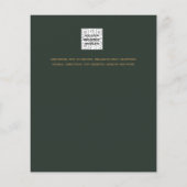 Moderne groene goudprijsbinding nodigt QR CODE uit (Achterkant)