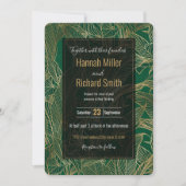 Moderne groene goudvulling Plant botanisch ontwerp (Voorkant)