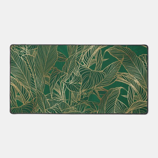 Moderne groene goudvulling Plant botanisch ontwerp Bureaumat (Voorkant)