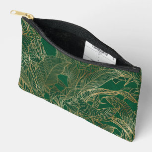 Moderne groene goudvulling Plant botanisch ontwerp Etui
