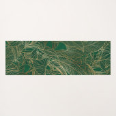 Moderne groene goudvulling Plant botanisch ontwerp Yogamat (Achterkant (horizontaal))