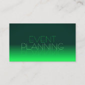 Moderne groene gradiënt spiegellettertype klassiek visitekaartje (Voorkant)