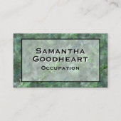 Moderne groene granieten marmeren steen visitekaartje (Voorkant)