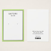 Moderne groene grens voor juwelen visitekaartje (Voorkant /achterkant)