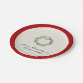 Moderne groene grillige kerst papieren bordje (Gekanteld)