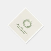 Moderne groene grillige kerst servet (Hoek)