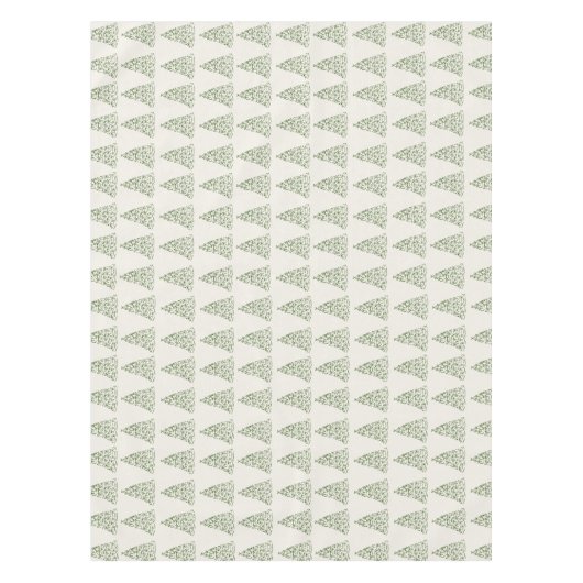 Moderne groene grillige kerst tafelkleed (Voorkant)