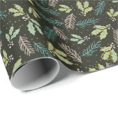 moderne groene heilige met cadeau voor kerstmis cadeaupapier (Rol Hoek)