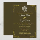 Moderne groene hindoeïstische Ganesh Ganpati uitno Kaart (Voorkant / Achterkant)