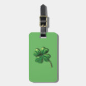 Moderne groene Ierse klaver Bagagelabel (Voorkant verticaal)