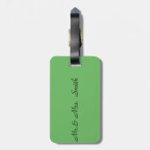 Moderne groene Ierse klaver Bagagelabel (Achterkant verticaal)