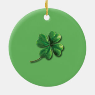 Moderne groene Ierse klaver Keramisch Ornament