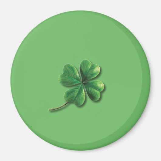 Moderne groene Ierse klaver Magneet (Voorkant)