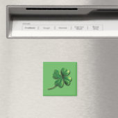 Moderne groene Ierse klaver Magneet (Insitu (Vaatwasser))