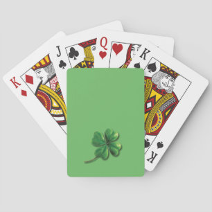Moderne groene Ierse klaver Pokerkaarten