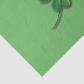 Moderne Groene Ierse Klaverblad Tissuepapier (Detail)