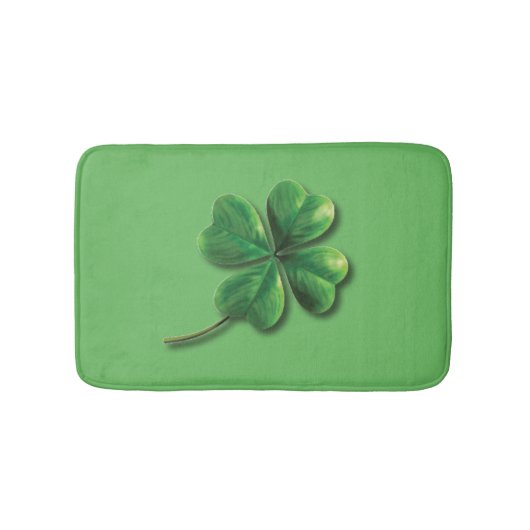 Moderne groene Ierse shamrock Badmat (Voorkant)