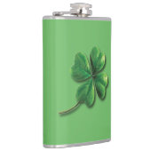 Moderne groene Ierse shamrock Heupfles (Rechts)