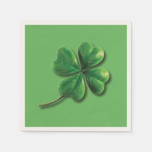 Moderne groene Ierse shamrock Servet (Voorkant)