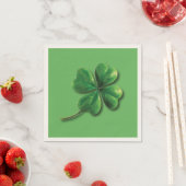 Moderne groene Ierse shamrock Servet (Insitu)