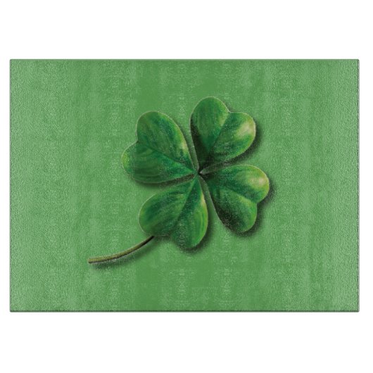 Moderne groene Ierse shamrock Snijplank (Voorkant)