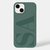 Moderne groene initiaal minimaal tegenwoordig Case-Mate iPhone case (Achterkant)
