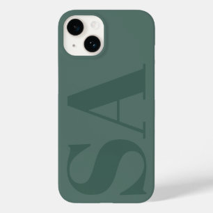 Moderne groene initiaal minimaal tegenwoordig Case-Mate iPhone 14 hoesje