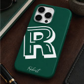 Moderne groene initiële minimale Case-Mate iPhone- iPhone Case
