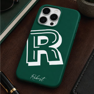 Moderne groene initiële minimale Case-Mate iPhone- iPhone 15 Pro Case