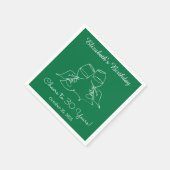 Moderne groene juichen tot 30 jaar verjaardag serv servet (Hoek)