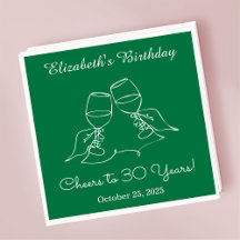 Moderne groene juichen tot 30 jaar verjaardag serv
