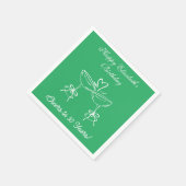 Moderne groene juichen tot 30 jaar verjaardag serv servet (Hoek)