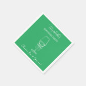 Moderne groene juichen tot 30 jaar verjaardag serv servet (Hoek)