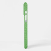 Moderne groene jute patroon iPhone hoesje (Linkerkant)