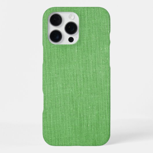 Moderne groene jute patroon iPhone hoesje (Achterkant)