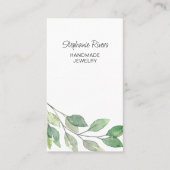 Moderne groene juwelier visitekaartje (Voorkant)