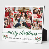 Moderne groene kalligrafie 5 Kerstfeest Fotoplaat (Zijkant)