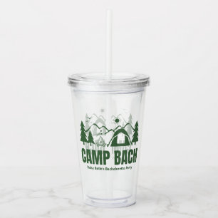 Moderne Groene Kamp Bachelorette Weekend Acryl Drinkbeker