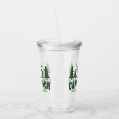 Moderne Groene Kamp Bachelorette Weekend Acryl Drinkbeker (Links)