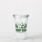 Moderne Groene Kamp Bachelorette Weekend Acryl Drinkbeker (Achterkant)