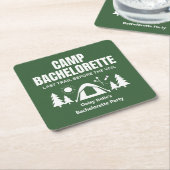 Moderne Groene Kamp Bachelorette Weekend Kartonnen Onderzetters (Schuin)