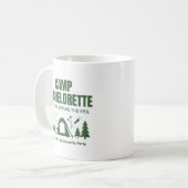 Moderne Groene Kamp Bachelorette Weekend Koffiemok (Voorkant links)