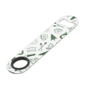 Moderne Groene Kamp Bachelorette Weekend Speed Flessenopener (Achterkant Gekanteld)
