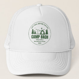 Moderne Groene Kamp Bachelorette Weekend Trucker Pet