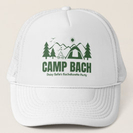 Moderne Groene Kamp Bachelorette Weekend Trucker Pet