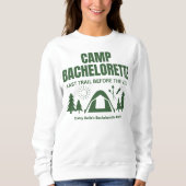 Moderne Groene Kamp Bachelorette Weekend Trui (Voorkant)