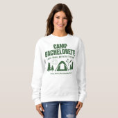Moderne Groene Kamp Bachelorette Weekend Trui (Voorkant volledig)